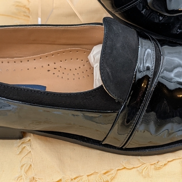 Giorgio Brutini Black Patent Leather Loafers Mens Size 12 EEE Wide Slip On Shoes main image 11